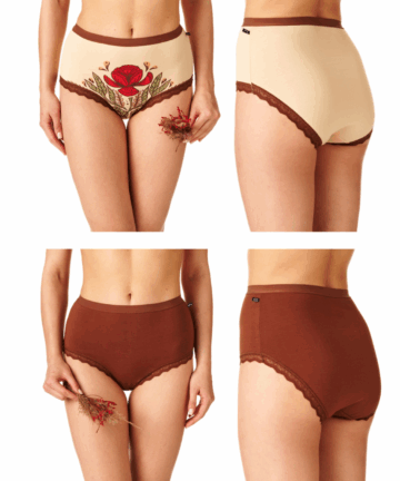 2-PACK Figi damskie KEY LPF-643 B22 mix kolorów bawełniane WYPRZEDAŻ