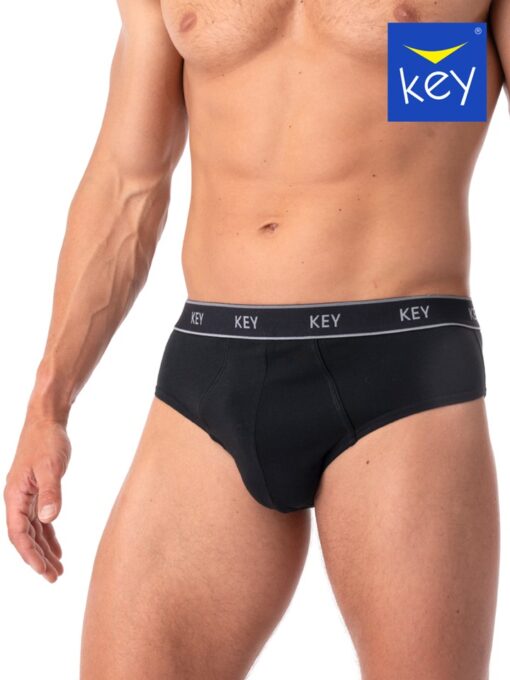 2-PACK slipy męskie KEY MPP-222 A25 czarny bawełniane WYPRZEDAŻ - obrazek 2