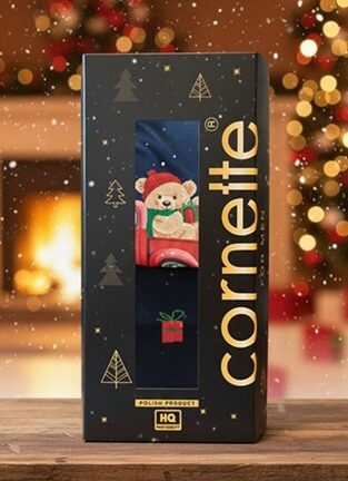 Alternative view of Komplet Cornette Bokserki plus skarpety BS-914/01 Christamas  GIFT granat