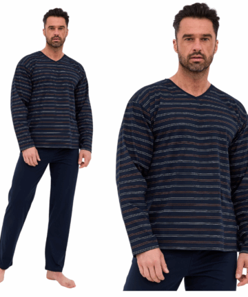 Piżama męska Cornette Various 139/45 długa granatowy