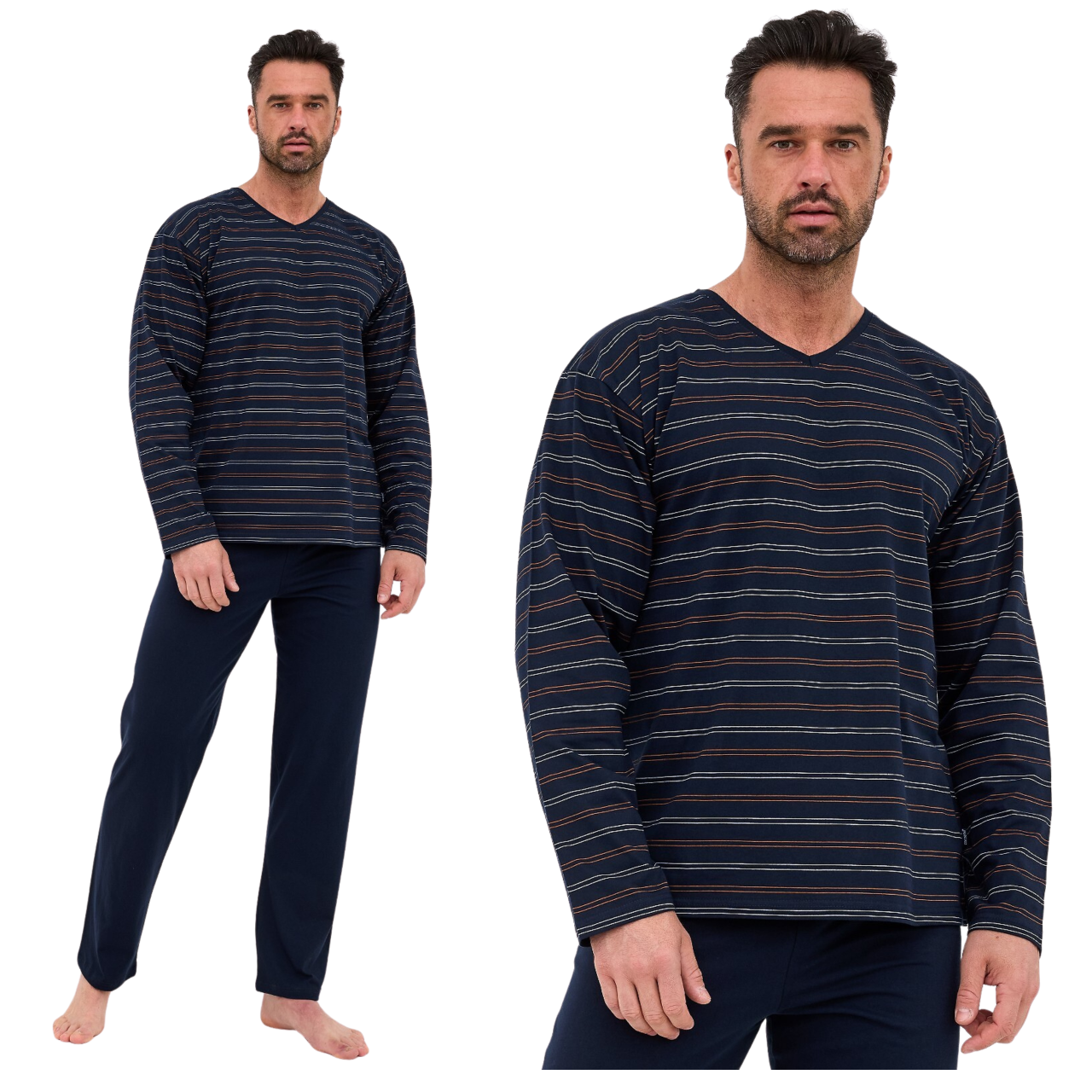 Piżama męska Cornette Various 139/45 długa granatowy