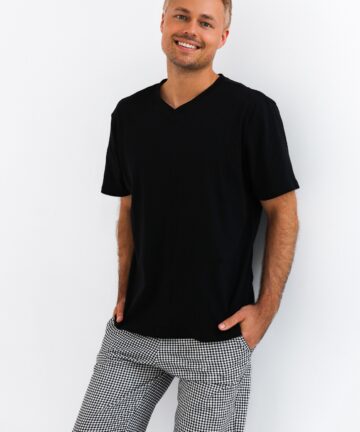 Alternative view of Piżama męska Sensis Pedro bawełniana czarny