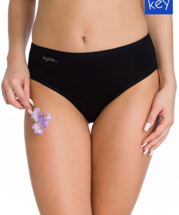 Alternative view of 2-PACK Figi damskie KEY LPC-010 czarne bawełniane WYPRZEDAŻ