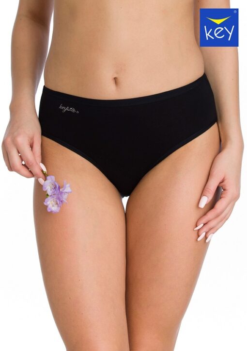 2-PACK Figi damskie KEY LPC-010 czarne bawełniane WYPRZEDAŻ - obrazek 2