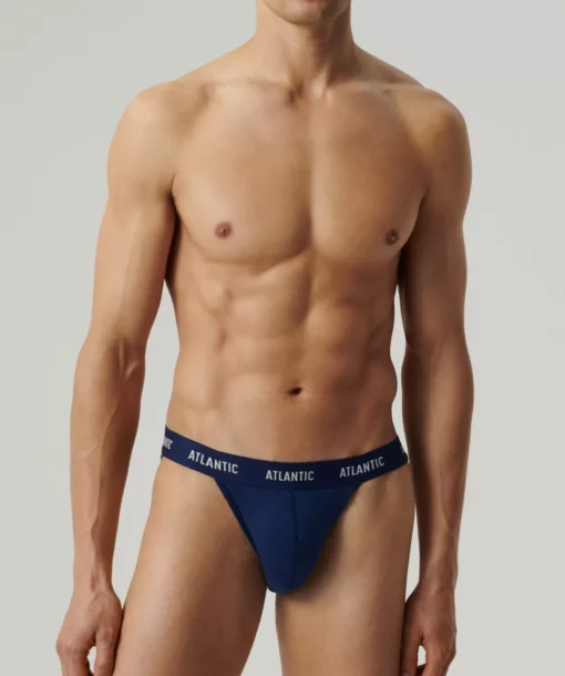 3-PACK Slipy męskie tanga 3MP-1576-GRA/NIEC/KHAJ WYPRZEDAŻ - obrazek 2