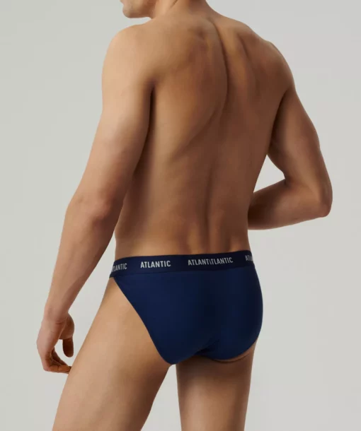 3-PACK Slipy męskie tanga 3MP-1576-GRA/NIEC/KHAJ WYPRZEDAŻ - obrazek 3