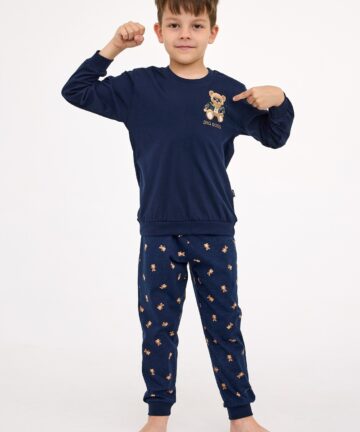Alternative view of Piżama chłopięca Cornette 593/179 Big Boss 86-128 granatowy