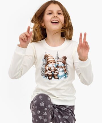 Alternative view of Piżama dziewczęca Cornette Young Girl 978/190 Friends ecru