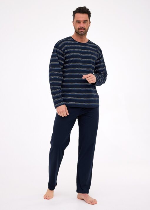 Piżama męska Cornette Various 138/55 długa granatowy - obrazek 3