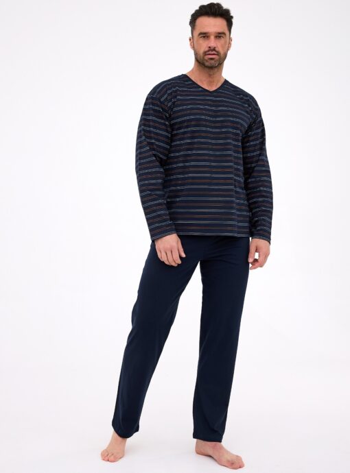 Piżama męska Cornette Various 139/45 długa granatowy - obrazek 3