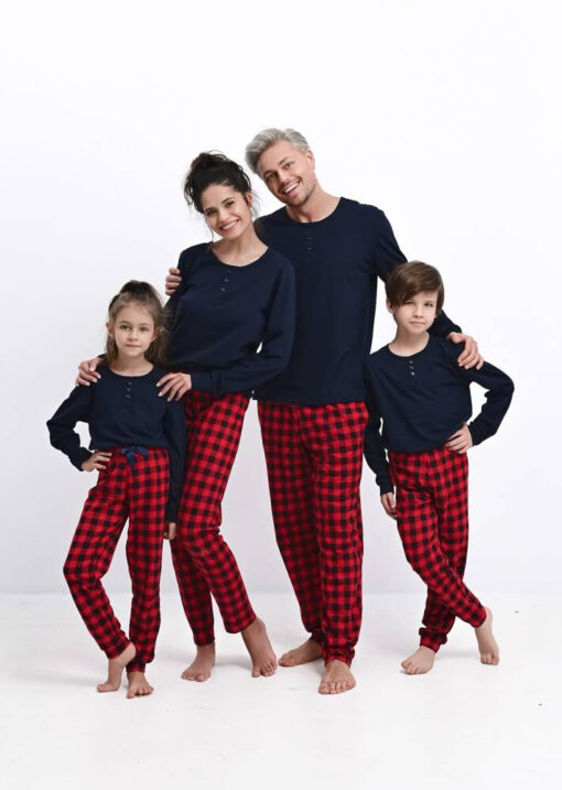 Piżama chłopięca Sensis Louie długa Christmas granatowy - obrazek 4