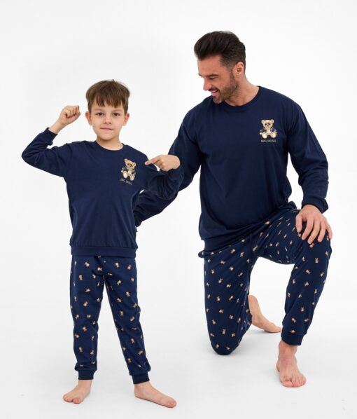 Piżama chłopięca Cornette 593/179 Big Boss 86-128 granatowy - obrazek 3