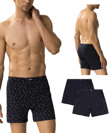 2-PACK Bokserki męskie Atlantic luźne 2MBX-063-GRA/GRA WYPRZEDAŻ