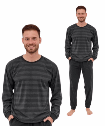 Piżama męska Cornette 117/280 Loose 15 grafitowy