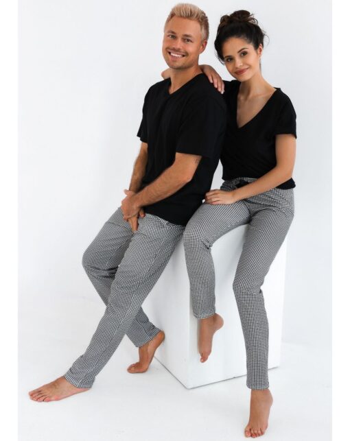 Piżama męska Sensis Pedro bawełniana czarny - obrazek 3