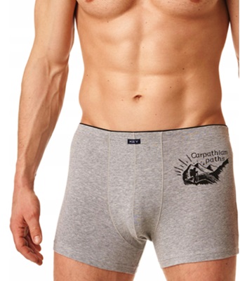 Bokserki męskie KEY MXH-868 B22 szare bawełniane WYPRZEDAŻ