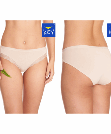 2-PACK Figi damskie KEY LPC-141 beż WYPRZEDAŻ