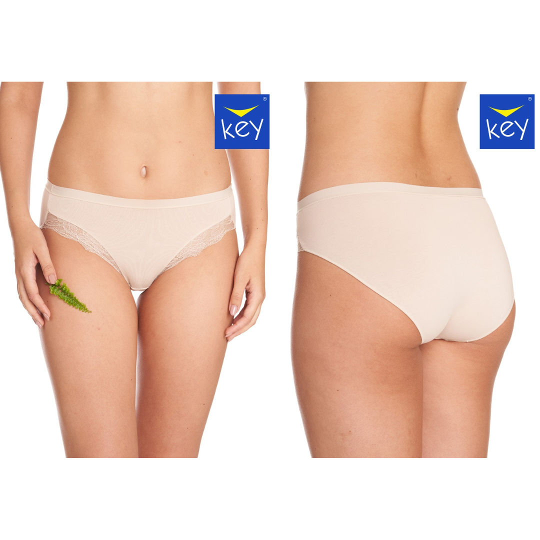 2-PACK Figi damskie KEY LPC-141 beż WYPRZEDAŻ