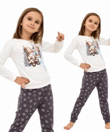 Piżama dziewczęca Cornette DZ KD-977/190 FRIENDS ecri