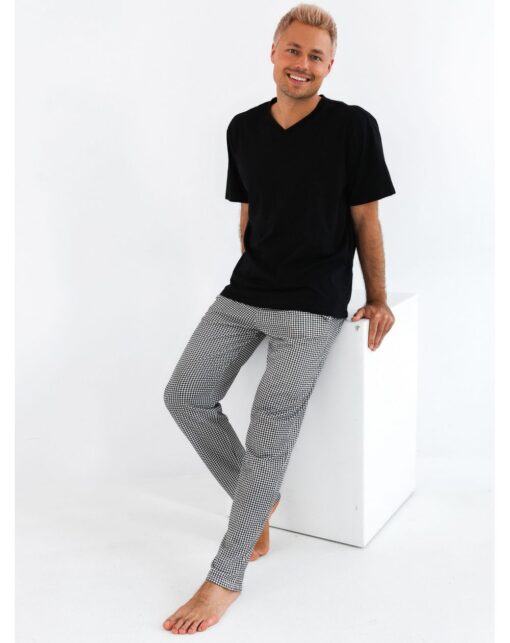 Piżama męska Sensis Pedro bawełniana czarny - obrazek 6