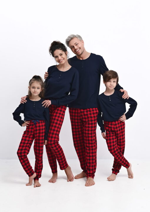 Piżama dziewczęca Sensis Bonnie długa Christmas granatowy - obrazek 5