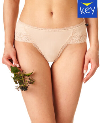 Alternative view of 2-PACK Figi damskie KEY LPC-142 beżowe bawełniane WYPRZEDAŻ