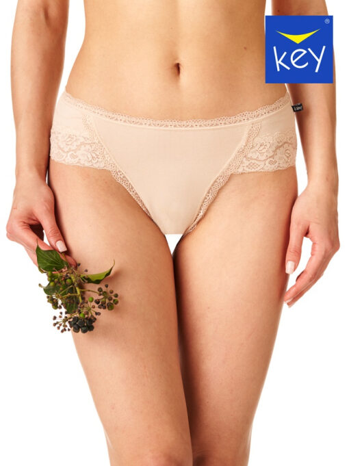 2-PACK Figi damskie KEY LPC-142 beżowe bawełniane WYPRZEDAŻ - obrazek 2